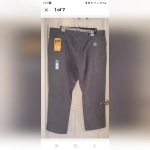 NWT Carhartt Rugged Flex Relaxed Fit Gray Work Pants Size 52 x 32